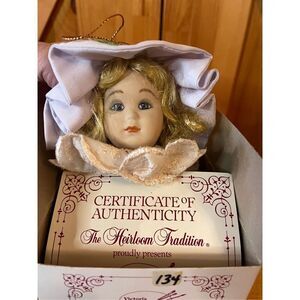 The Heirloom Tradition Maud Humphrey Bogart Vintage Doll Head Ornament H1365 Vic